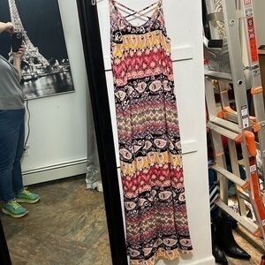 Beautiful multi color summer dress EASEL size small